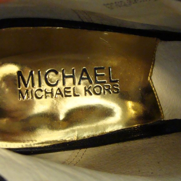 michael michael kors blaze leather peep toe buckle detail booties